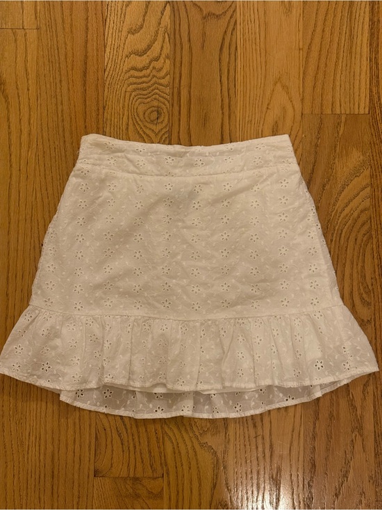 PacSun Dresses & Skirts - Women’s White Eyelet Ruffle Mini Skirt